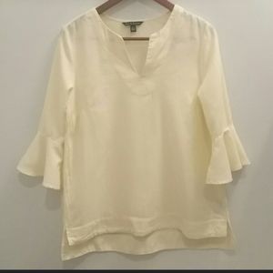 Zac & Rachel 100% Cotton Striped Top Bell Sleeves